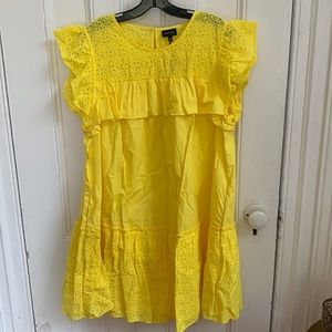Who what wear NWT canary yellow eyelet dress